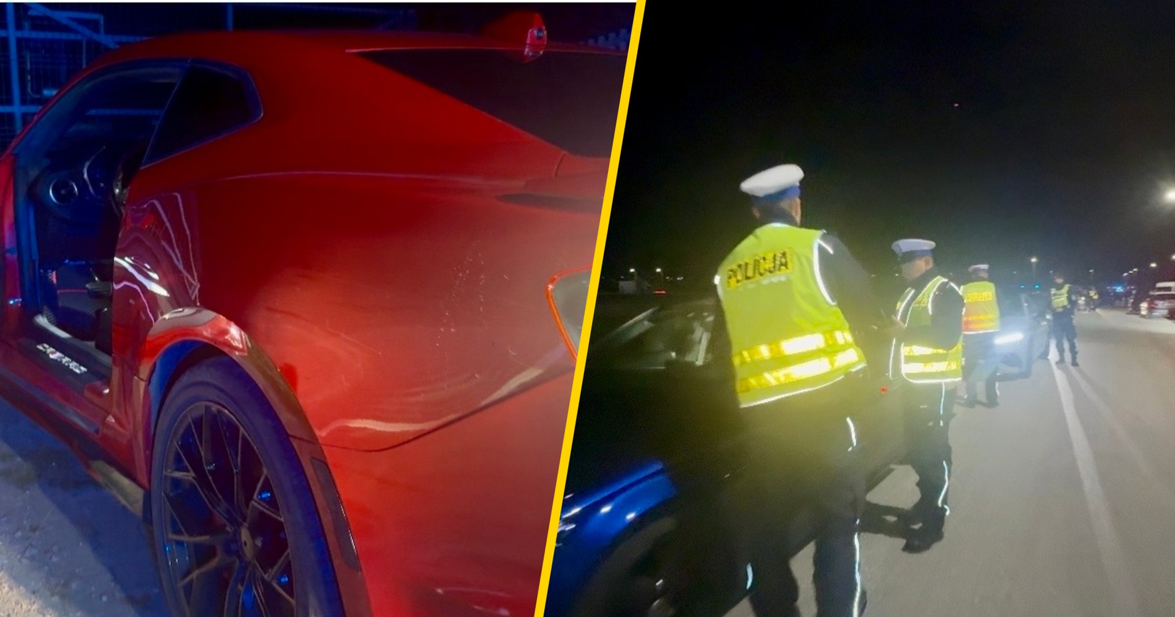 Nielegalne wyścigi samochodowe przerwane przez łódzkich policjantów