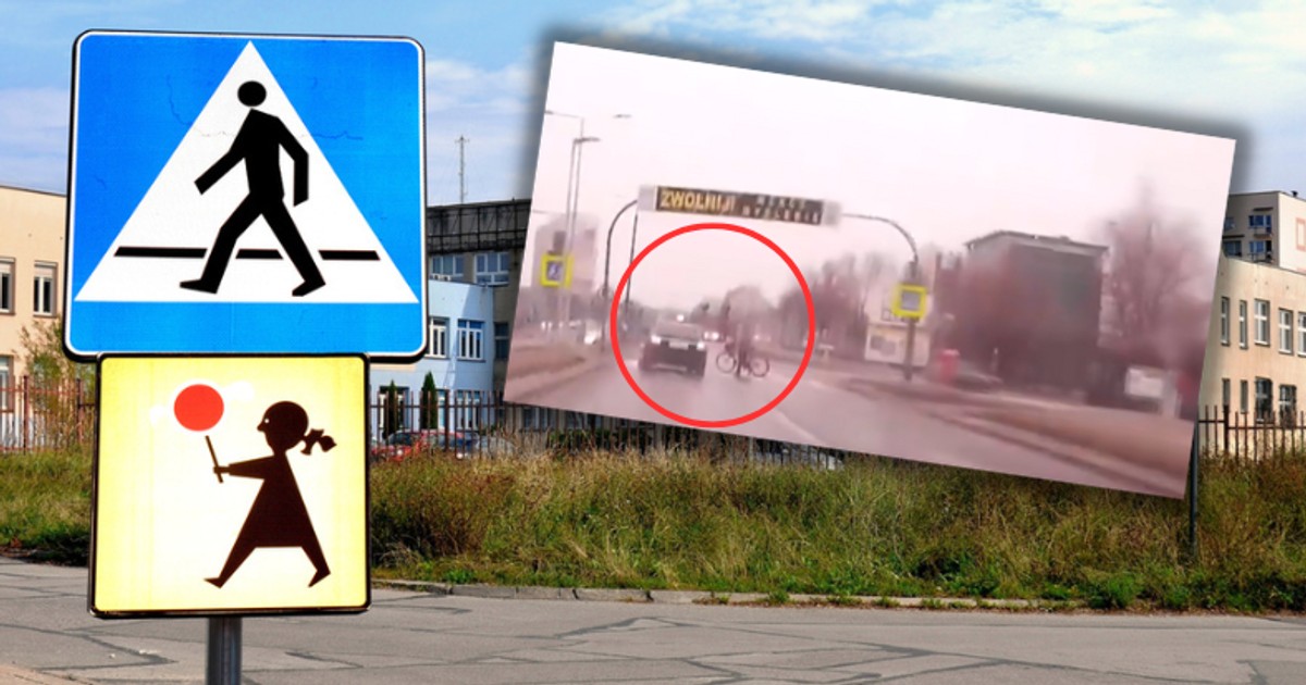 Cyklista przeżył prawdziwe chwile grozy (Screen: Facebook/Stop Cham)