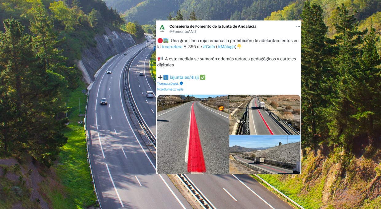 Czerwona linia na drogach ma odstraszać kierowców. Mandat za jej przekroczenie jest ogromny