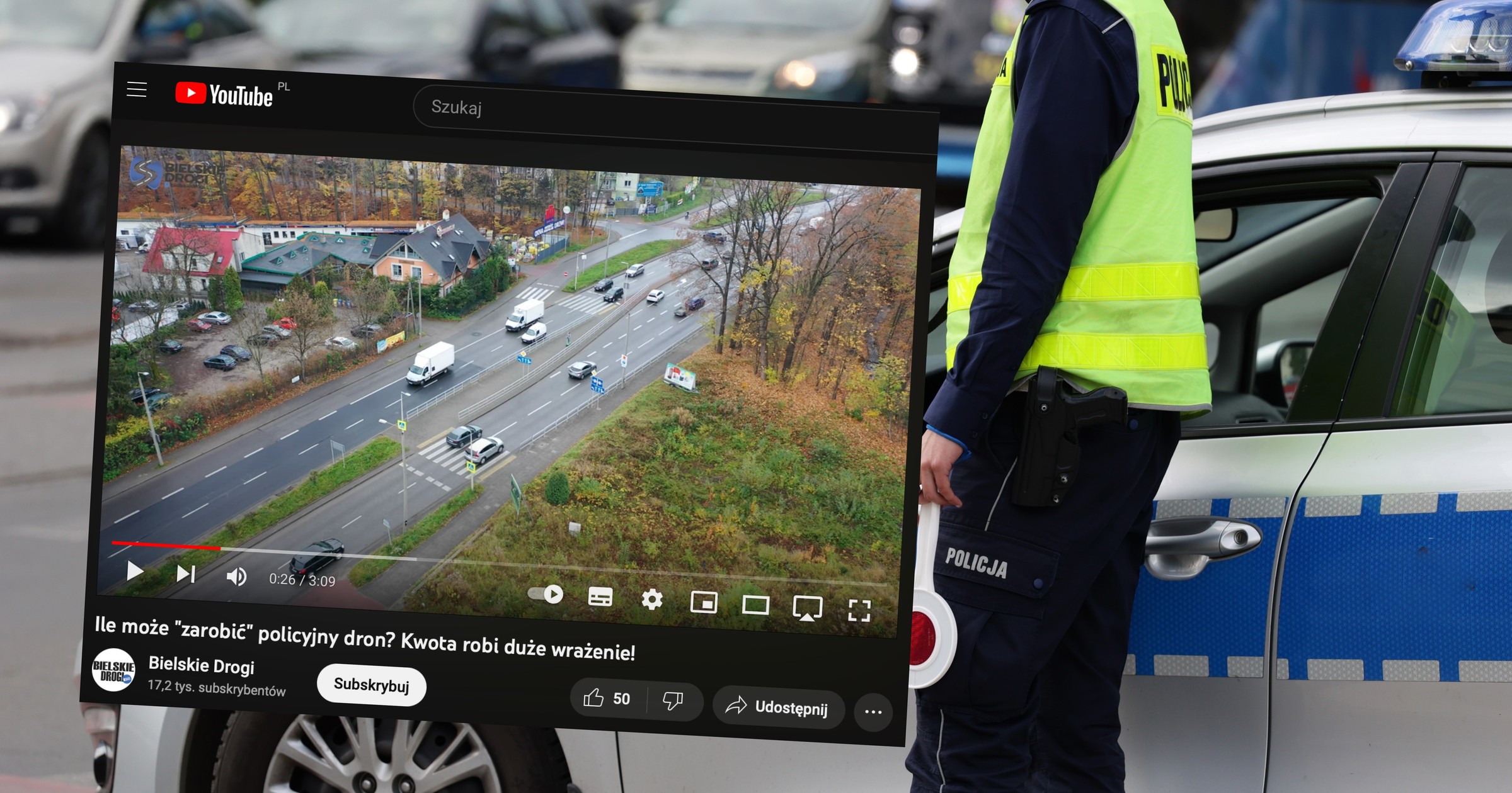 Ile może "zarobić" policyjny dron? Kwota potrafi zwalić z nóg