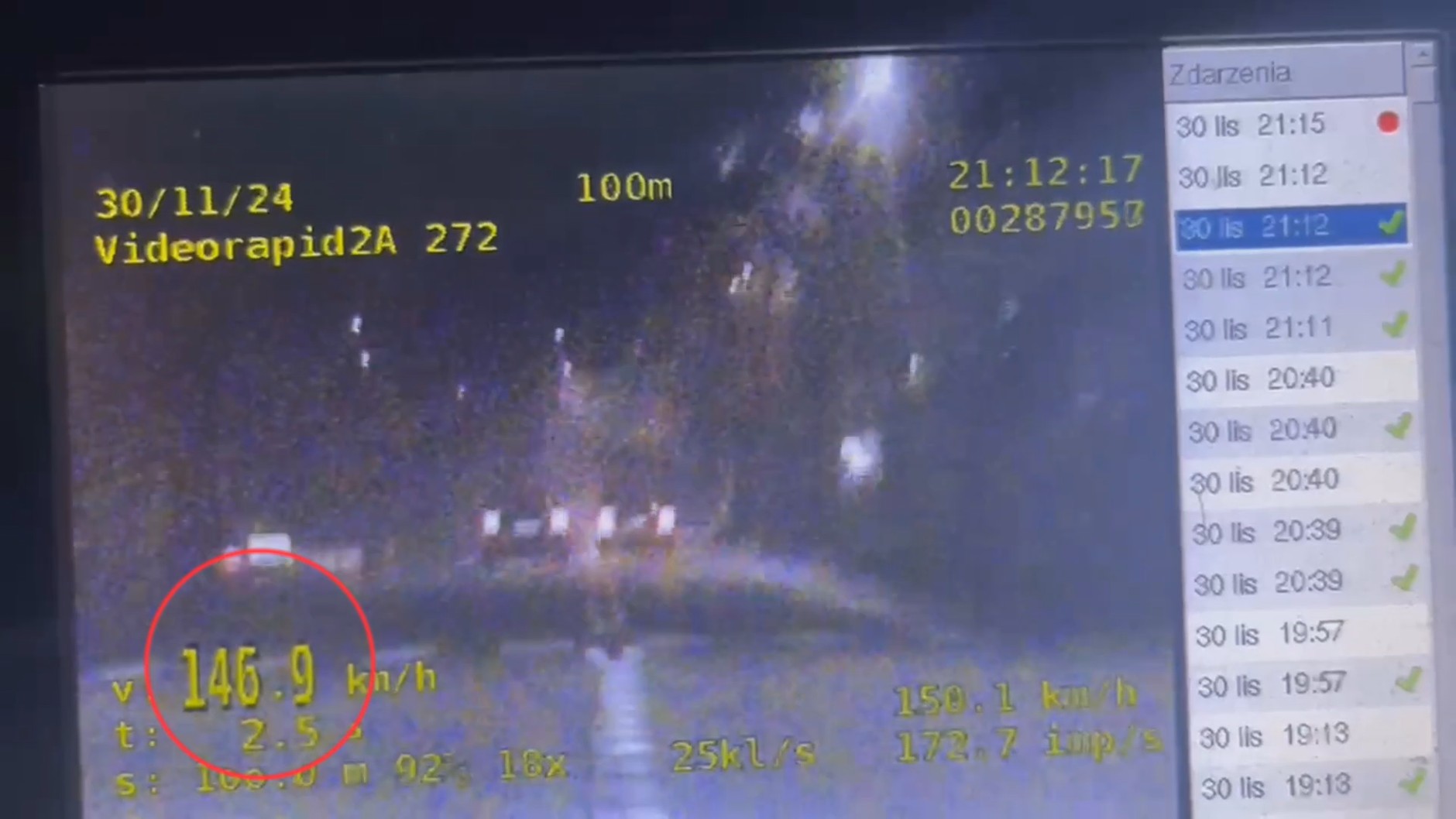 18-latek pędził z prędkością 146 km na godz.