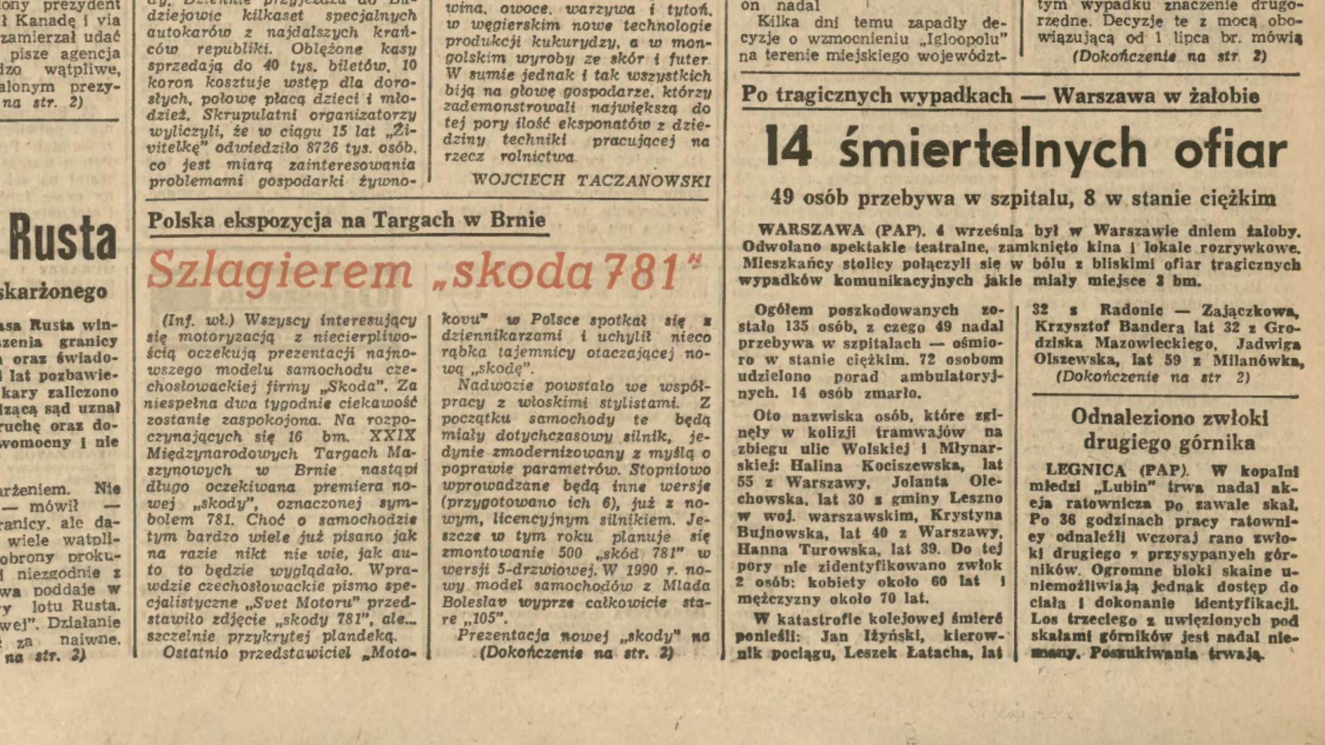 W dzień po katastrofie ogłoszono w stolicy żałobę