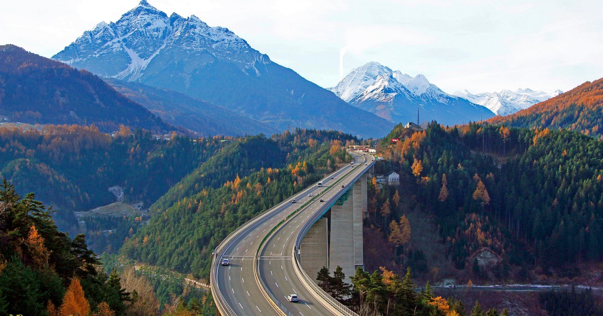 Autostrada w Austrii przez przełęcz Brenner