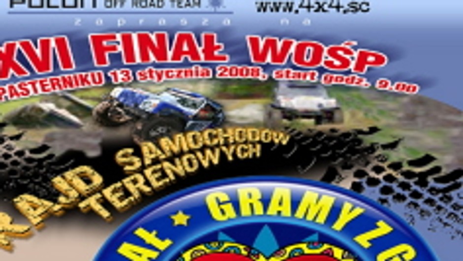 WOŚP 2008: zapraszamy na rajd off-roadowy do Kryspinowa