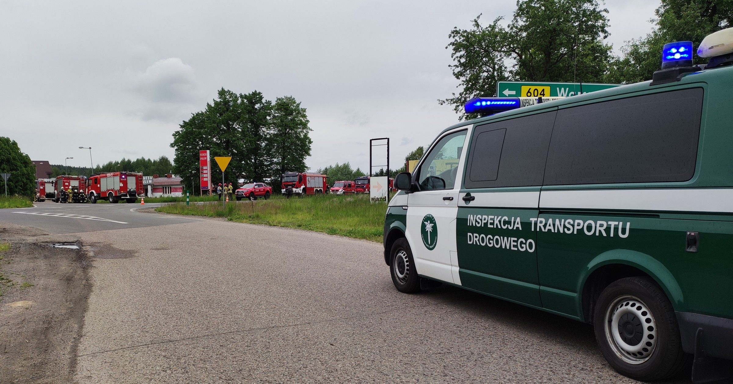 Ze zbiornika na stacji paliw, przy której ITD prowadziła kontrolę ciężarówki, ulatniał się gaz