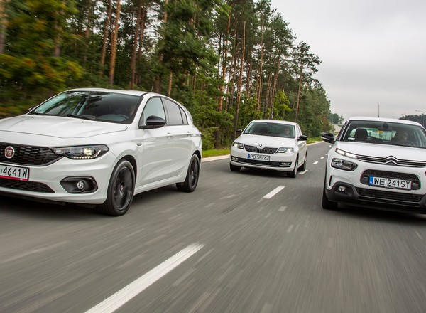 Fiat Tipo kontra Skoda Rapid Spaceback i Citroen C4 Cactus - praktyczność, styl czy ekonomia?
