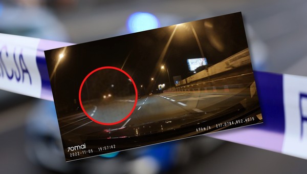 Samochód wypadł z wiaduktu. Wszystko nagrał inny kierowca