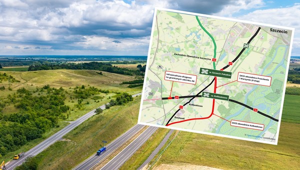 Nowe połączeni Szczecina z autostradą A6 - mapa