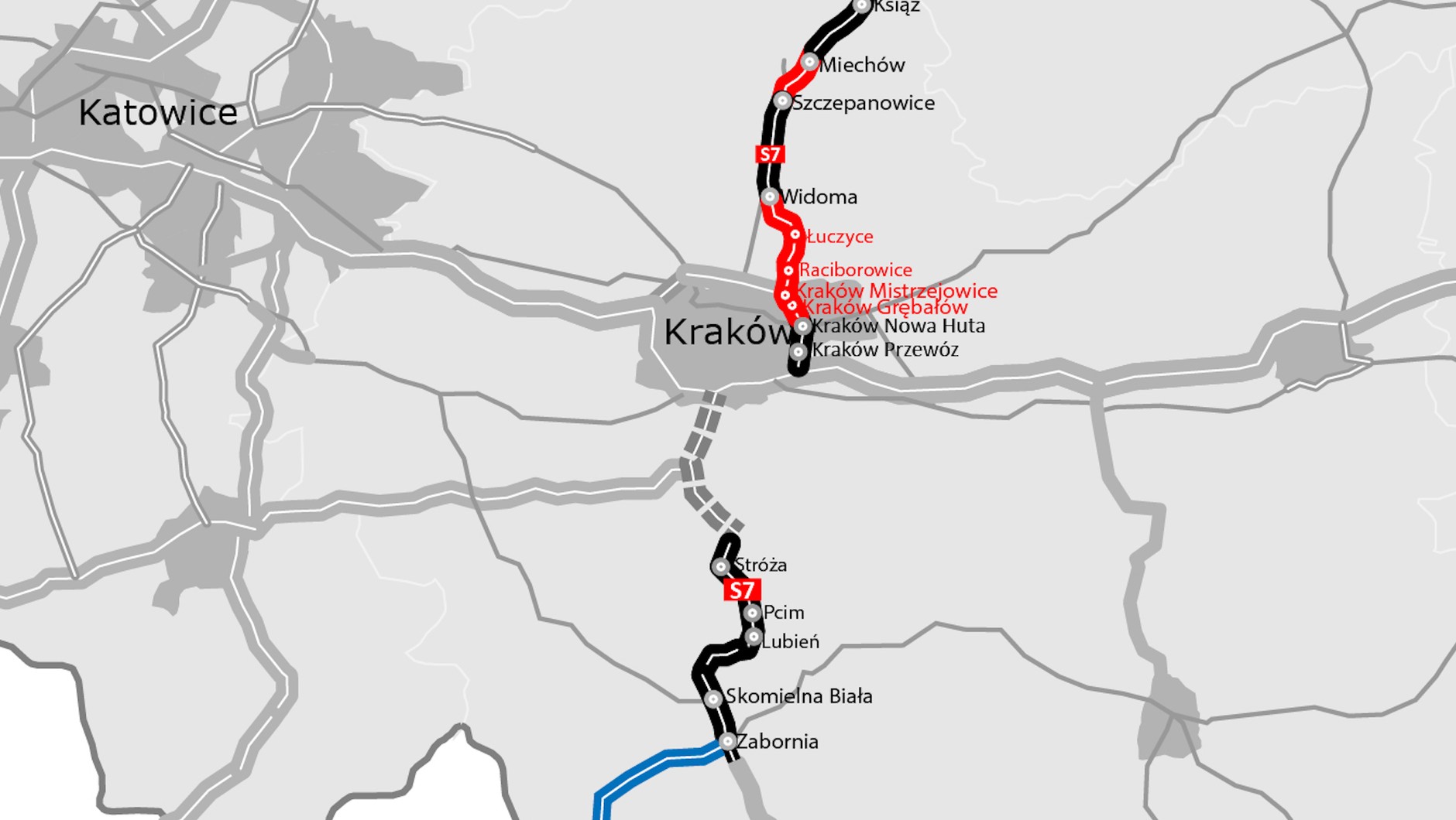 Droga S7 - budowa w Małopolsce