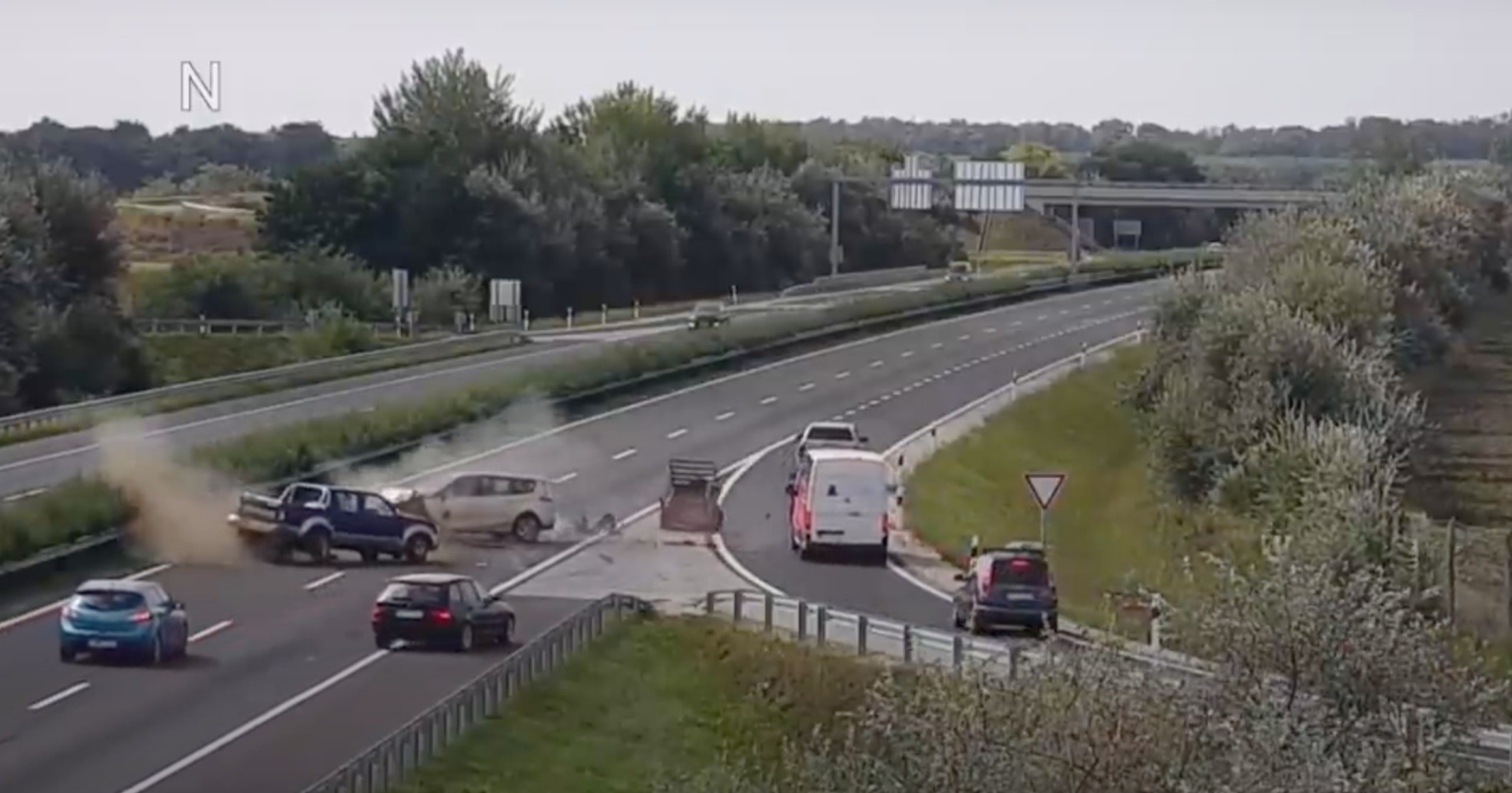 Wjechał pod prąd na autostradę – o krok od tragedii