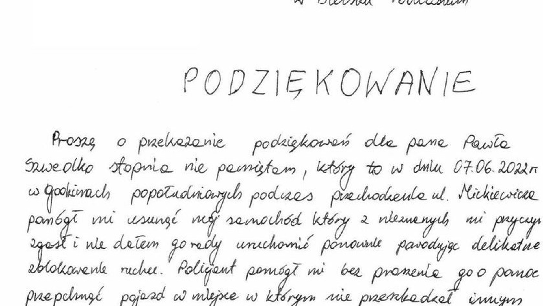 list do policji