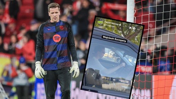 Wojciech Szczęsny w chińskim SUV-ie na ulicach Barcelony. Auto ma polskie tablice