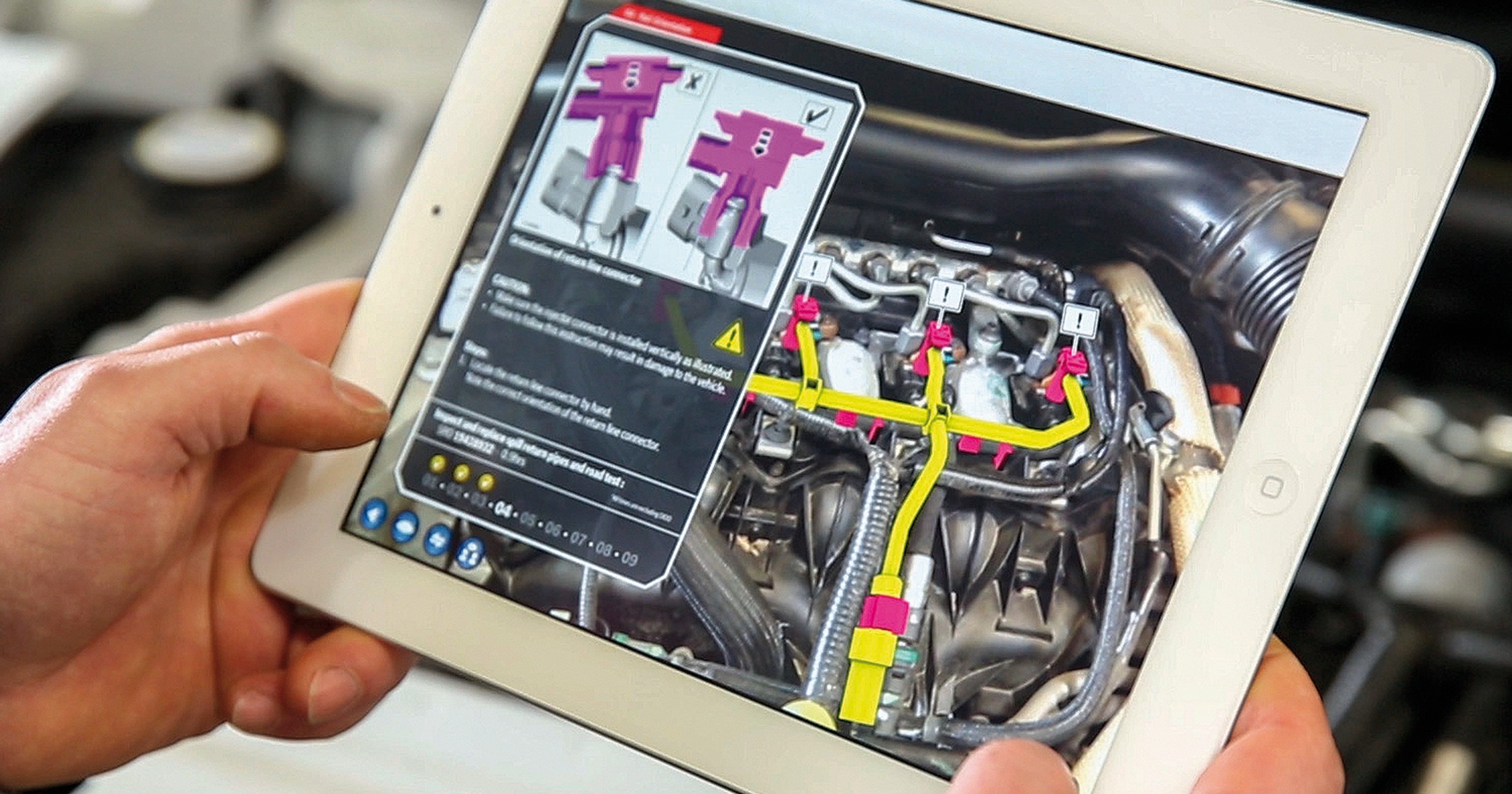 Bosch zamierza dostarczyć mechnikom kompletny instruktaż wymiany części. Podgląd w tablecie i okularach