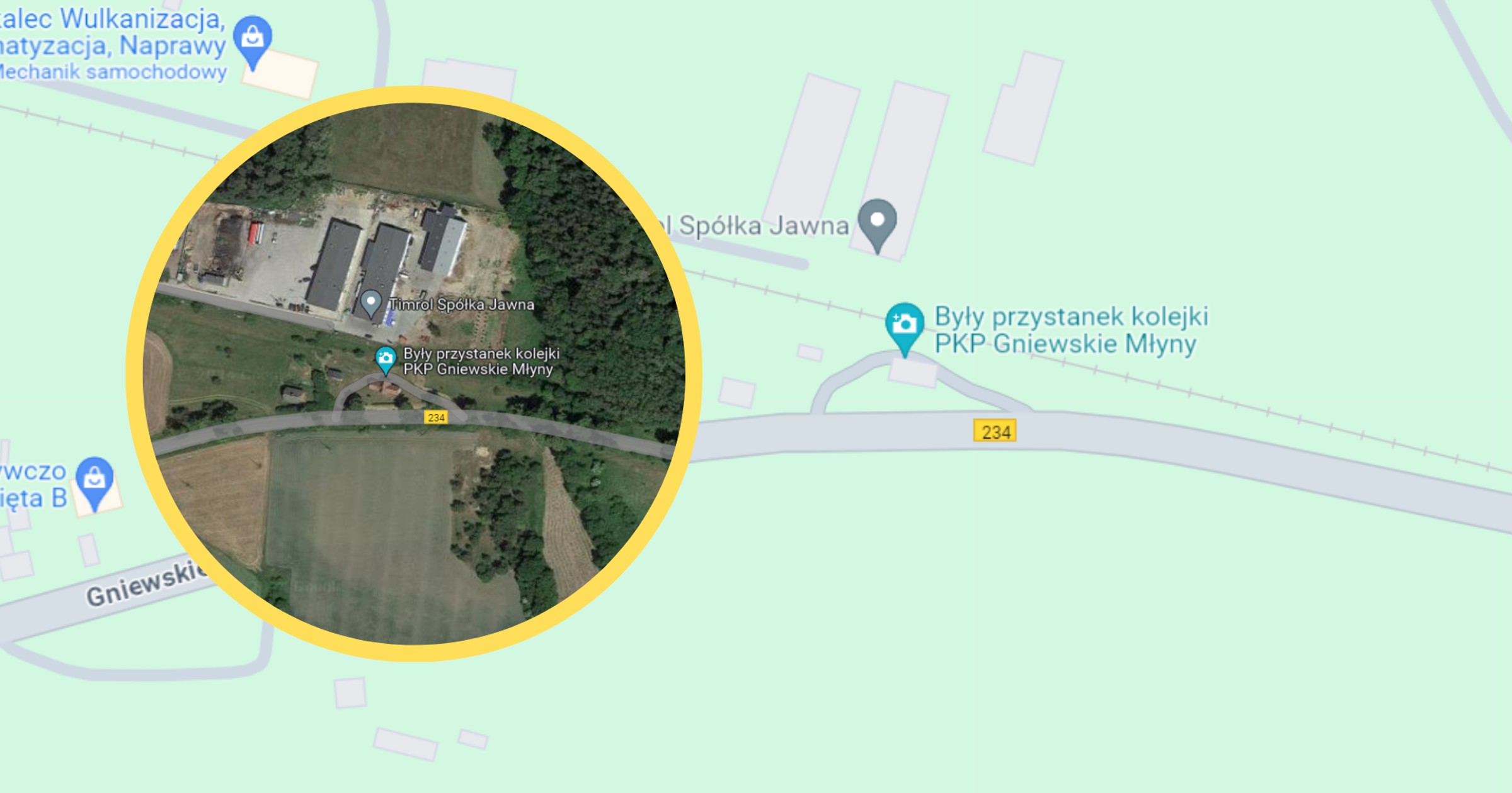 To najkrótsza droga wojewódzka w Polsce (fot. screen: google.pl/maps)