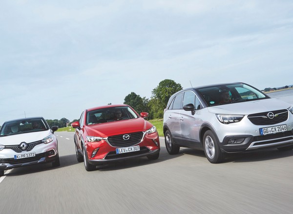 Małe może być wielkie: nowy Opel Crossland X kontra Mazda CX-3 i Renault Captur