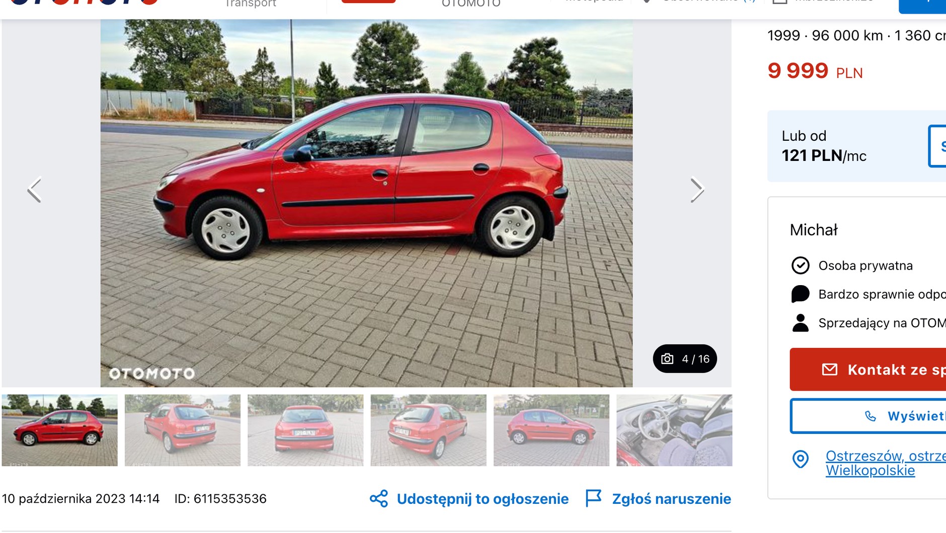 Peugeot 206 z ogłoszenia