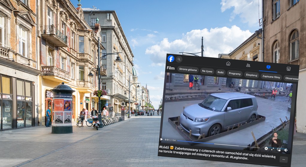 Z powodu jednego samochodu ul. Legionów w Łodzi może stać się bardziej rozpoznawalna niż najsłynniejsza łódzka ulica, tj. Piotrkowska