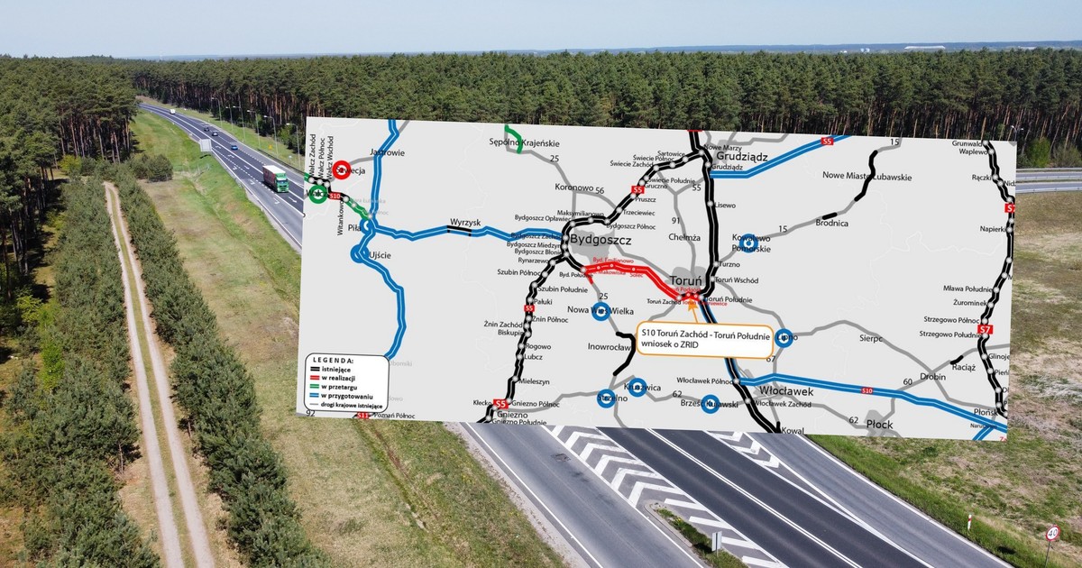 Droga ekspresowa S10 koło Torunia zostanie rozbudowana