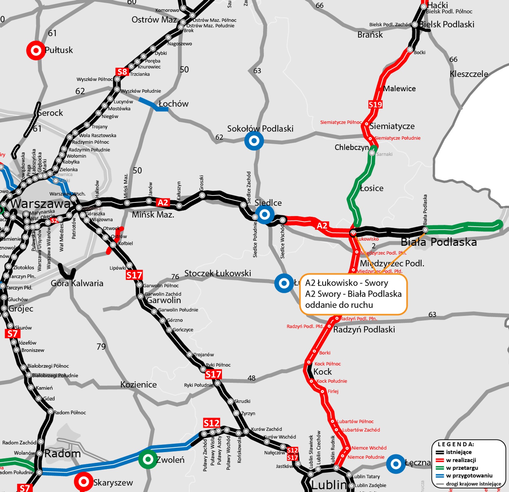 A2 Łukowisko - Swory - Biała Podlaska