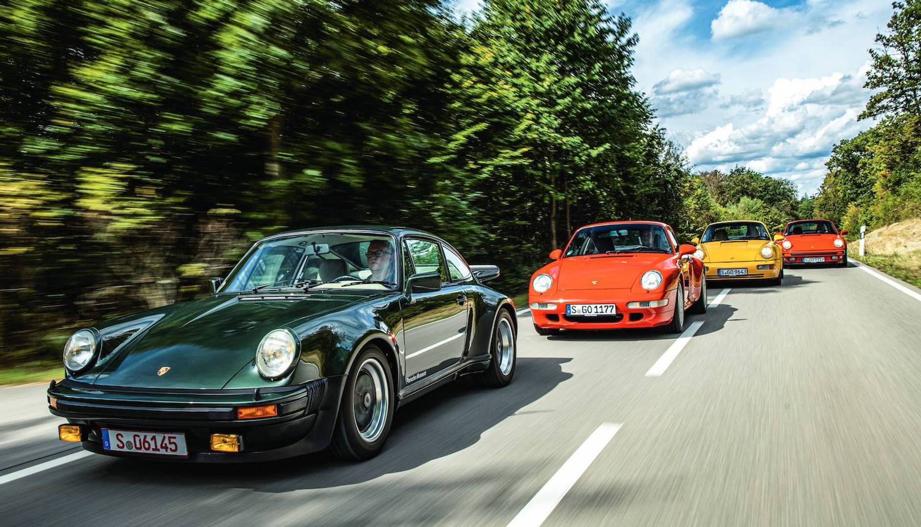 Cztery generacje Porsche 911 Turbo