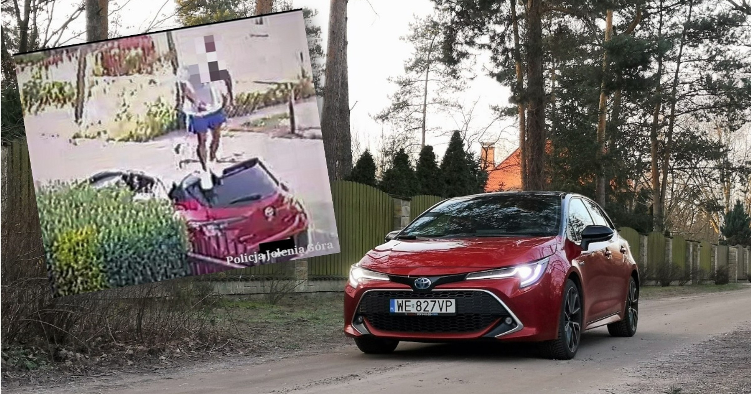 Mężczyzna przespacerował się po zaparkowanej Toyocie