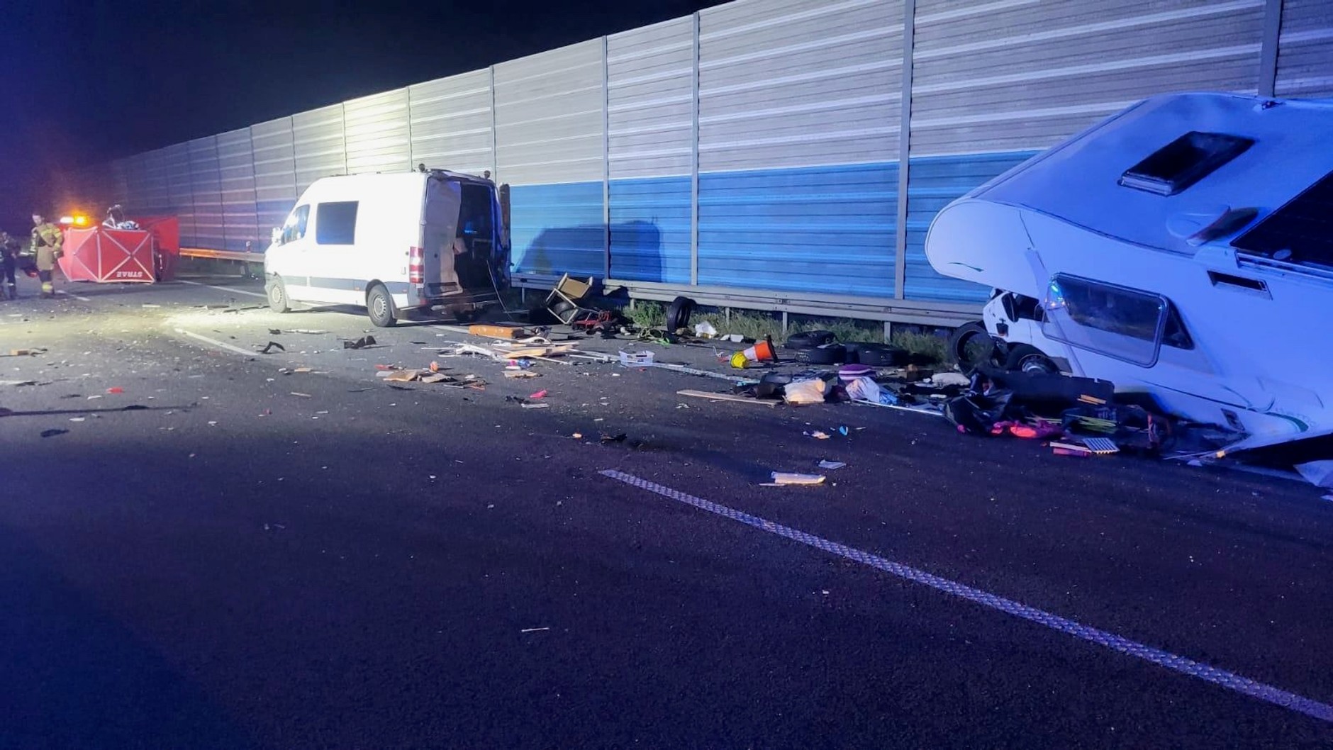 Wypadek na autostradzie A2