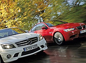 Mercedes C63 AMG kontra BMW M3 - Gaz do dechy!