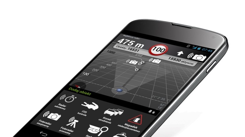 AutoRadar w wersji Android
