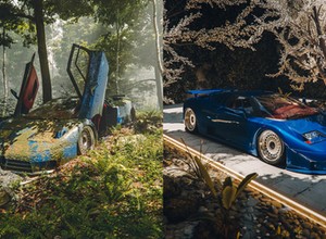 Bugatti EB110 porzucone w lesie! Na szczęście to tylko render