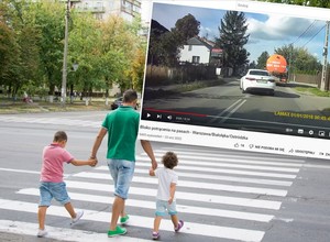 Matka z córką miały szczęście. Kierowca Alfy nieomal staranował je na pasach [Wideo]