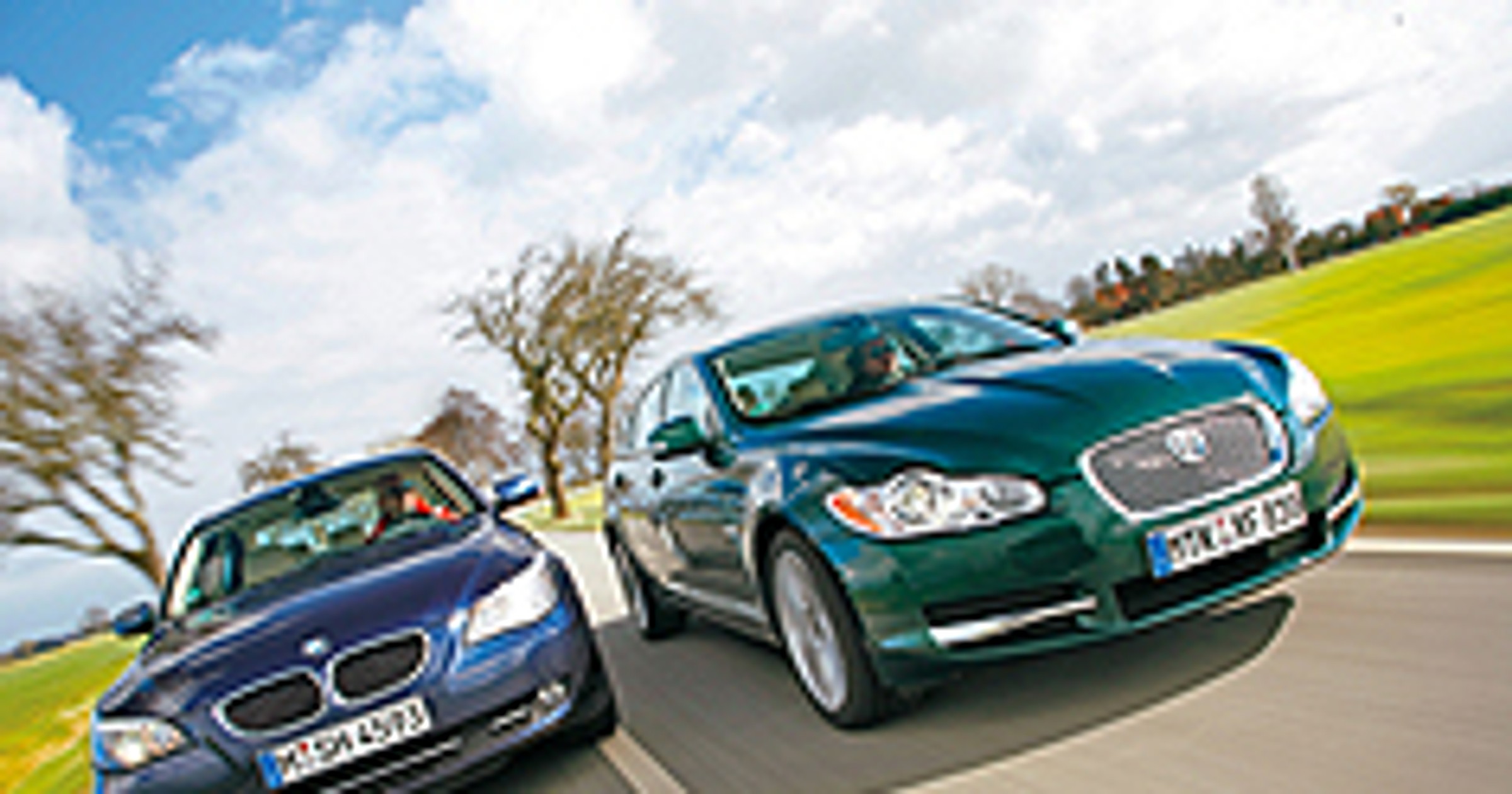 BMW serii 5 kontra Jaguar XF - Jaguar goni "piątkę"