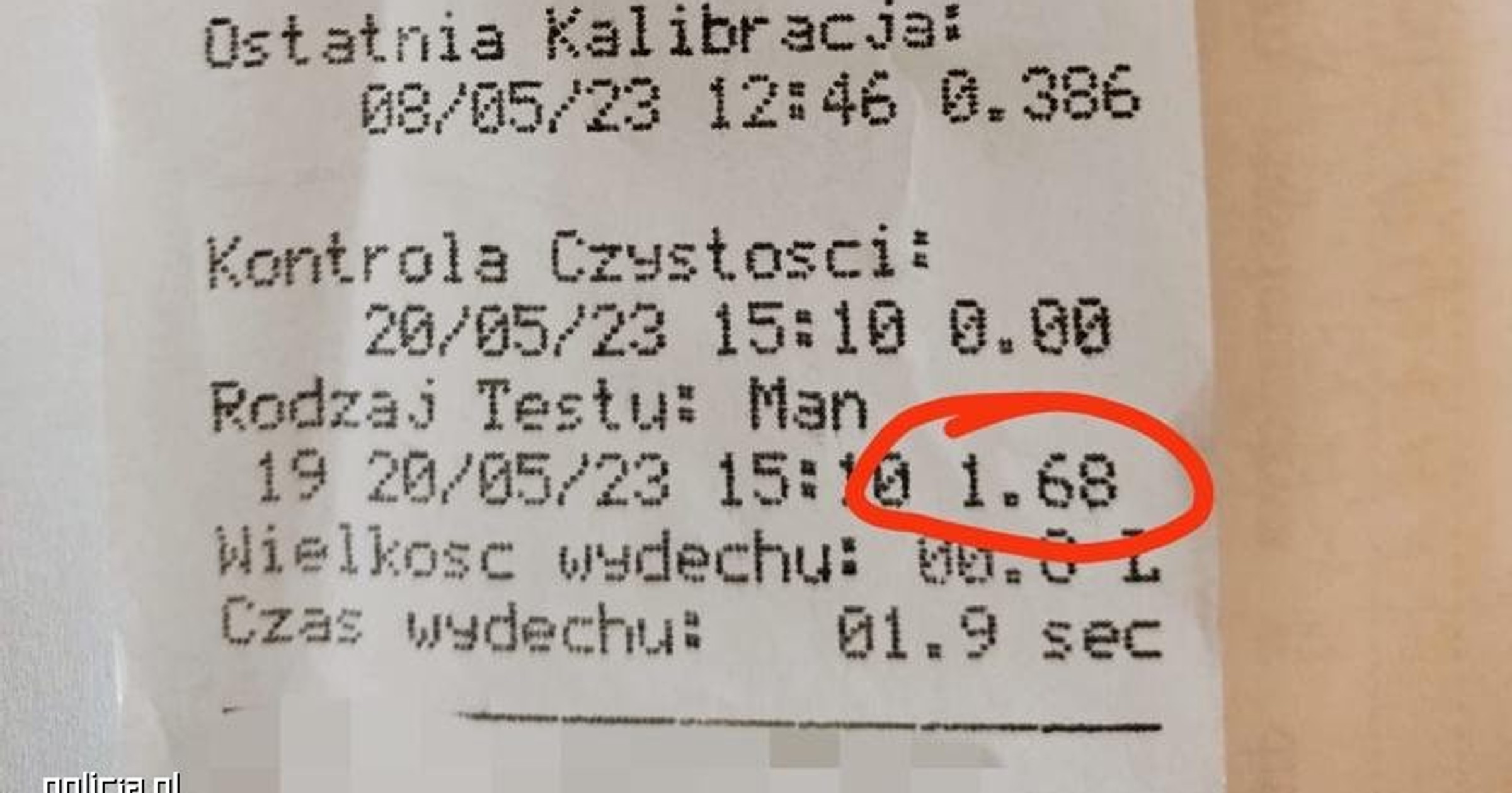 Kobieta skontrolowana przez policję miała aż 3,5 promila alkoholu