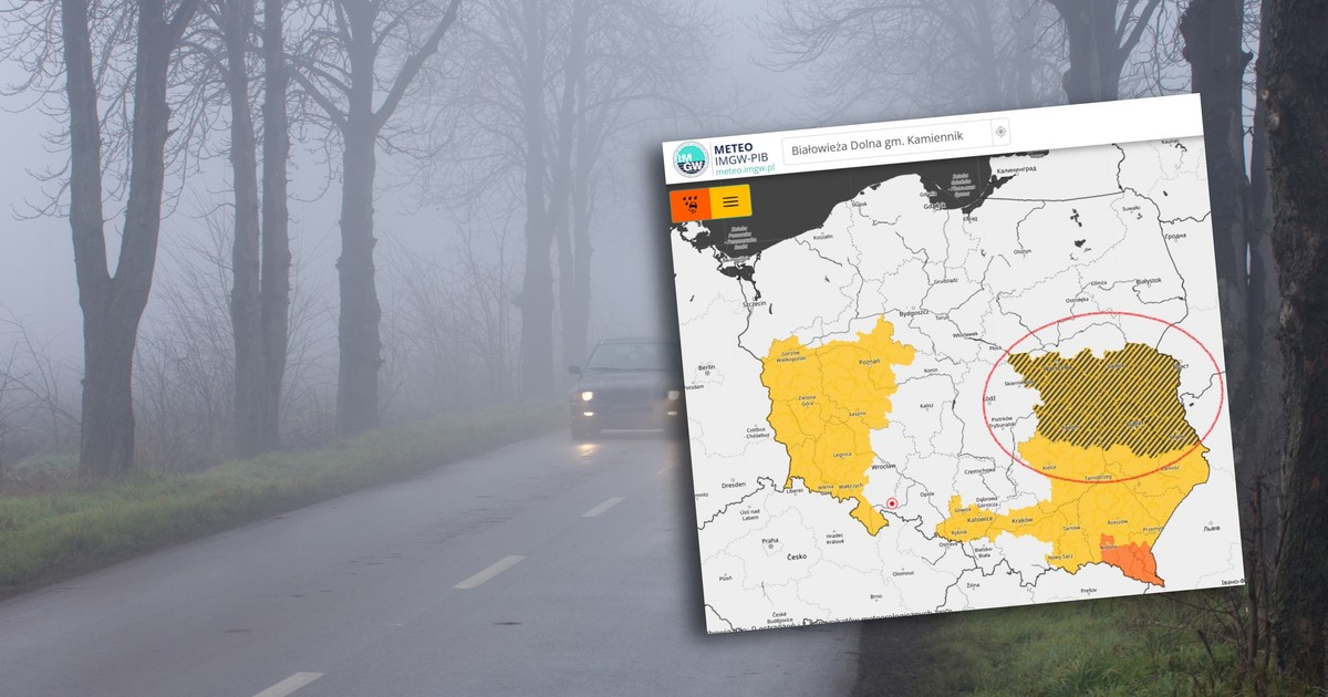 IMGW ostrzega przed mgłami i marznącymi opadami