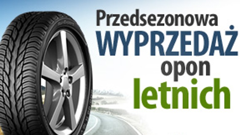 Przedsezonowa wyprzedaż opon letnich z rabatem 32% i dostawą gratis!