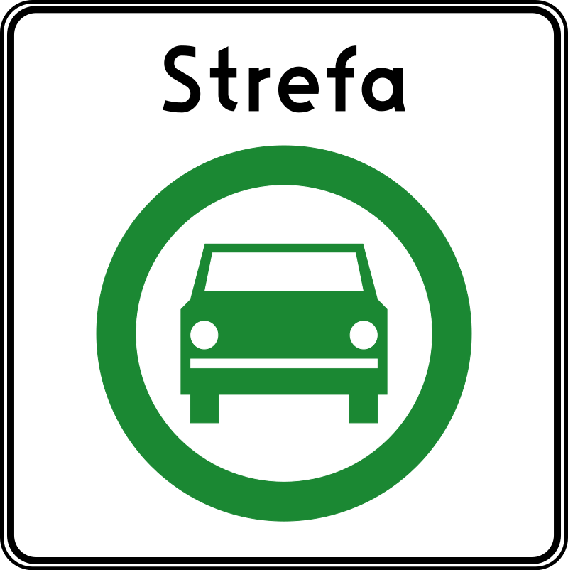 Znak "strefa czystego transportu"