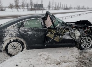 Kierowca Audi nie spodziewał się tego podczas wyprzedzania