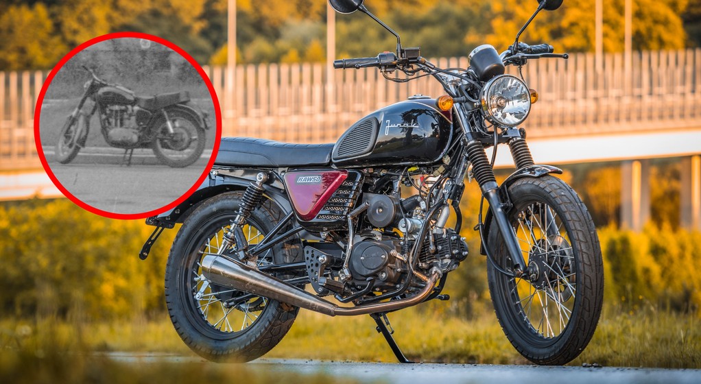 Junak M07 (1957-1959; w kółku) i współczesny Junak RAW 50