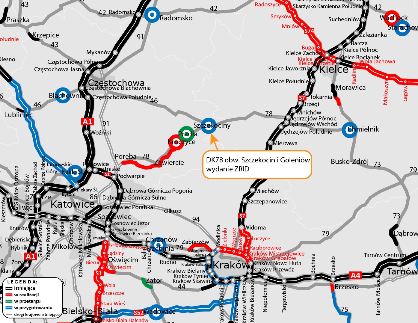 Obwodnica Szczekocin i Goleniów w ciągu DK78