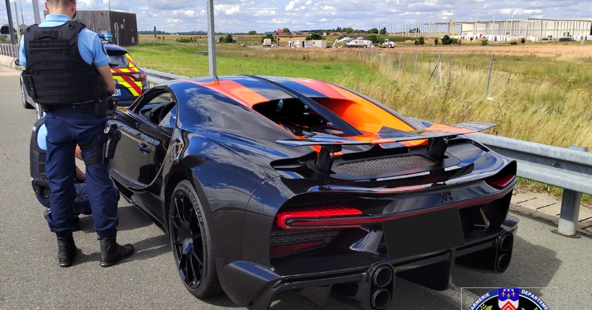 Policyjna kontrola Bugatti 