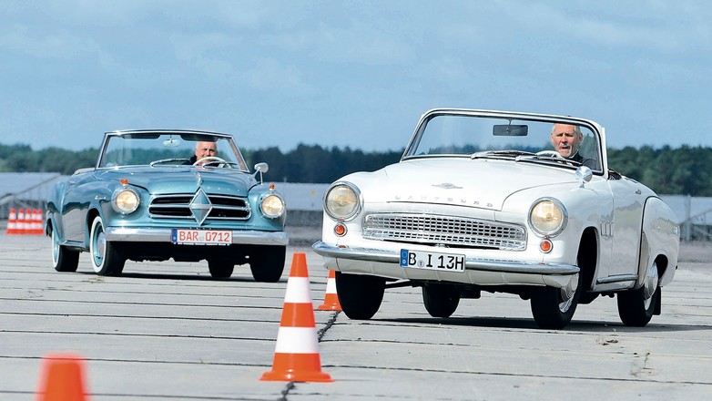 Wartburg Sport kontra Borgward Isabella Cabrio - wyprzedzić bez doganiania
