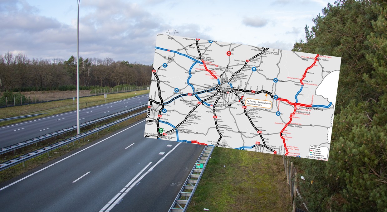 Nowy odcinek A2 otwarty trzy miesiące przed terminem. Kierowcy szybciej dojadą do Warszawy