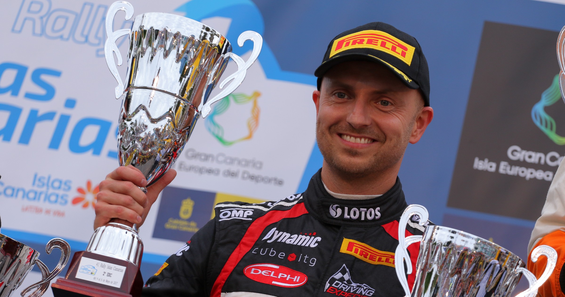 Kajetan Kajetanowicz na podium Rajdu Wysp Kanaryjskich 2017