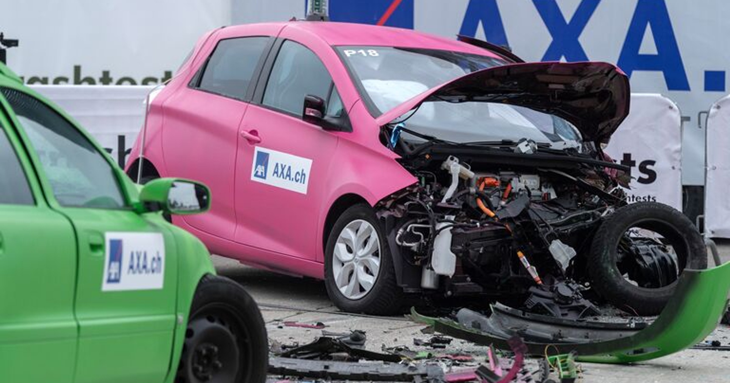 Test zderzeniowy auta elektrycznego