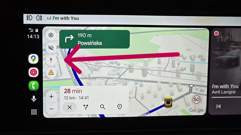 Google Maps - zmiana widoku nawigacji