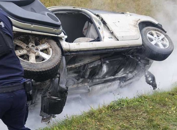 Policjanci usłyszeli niepokojący dźwięk przy autostradzie. Postanowili to sprawdzić