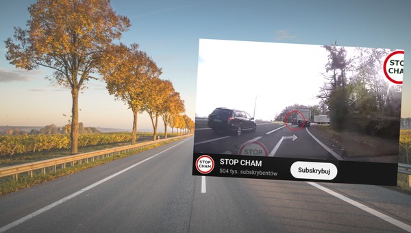 Chciał "na siłę" wyprzedzić ciężarówkę. Potem postanowił się odegrać [WIDEO]