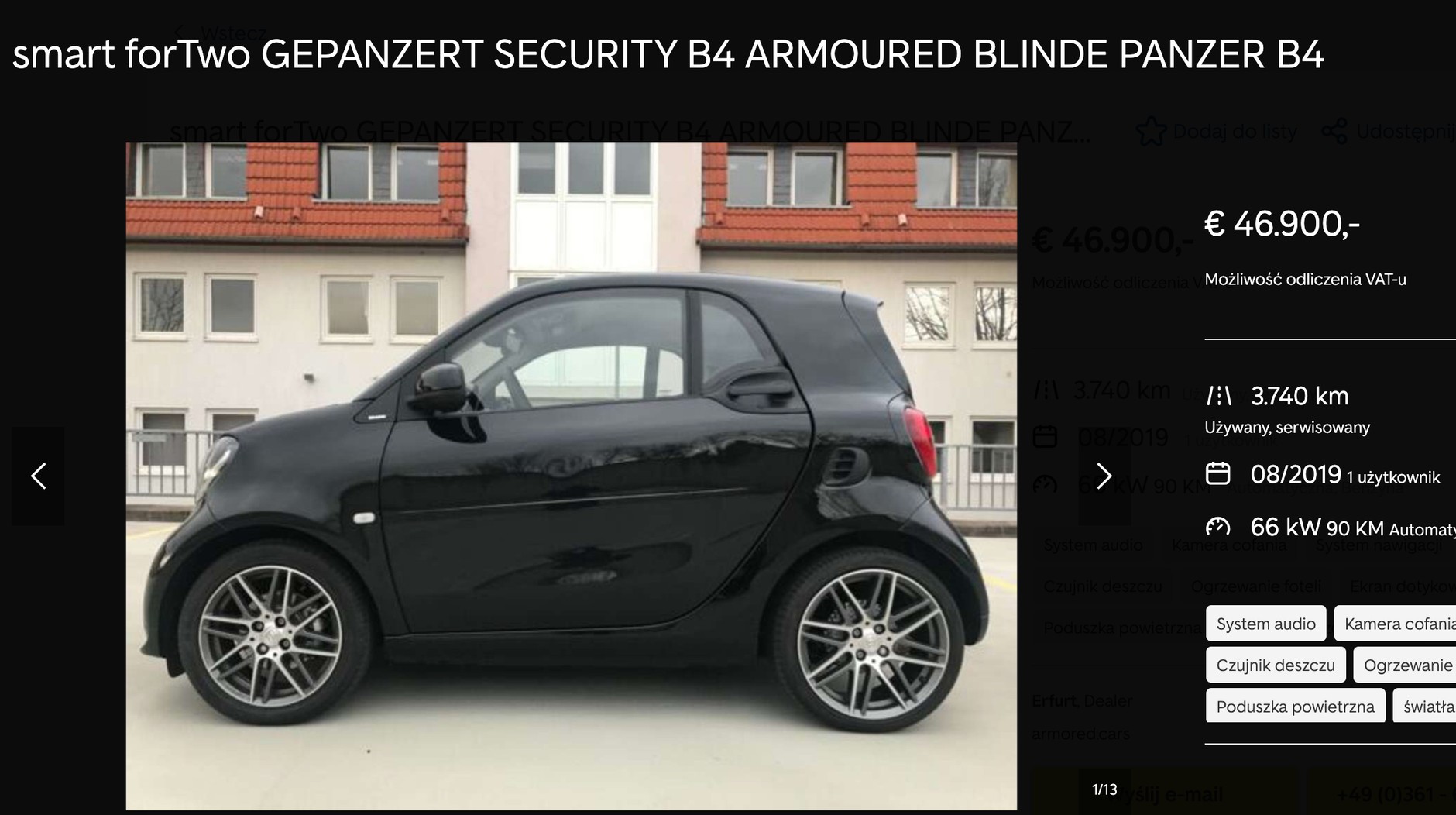 Tanie, używane auta opancerzone