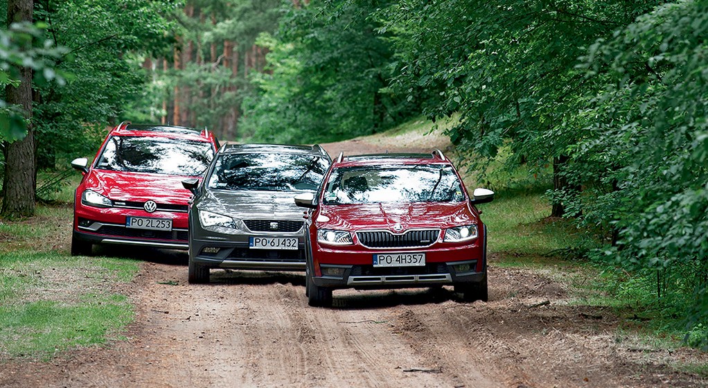 Uterenowione kombi - Seat Leon X-Perience kontra Skoda Octavia Scout i Volkswagen Golf Alltrack