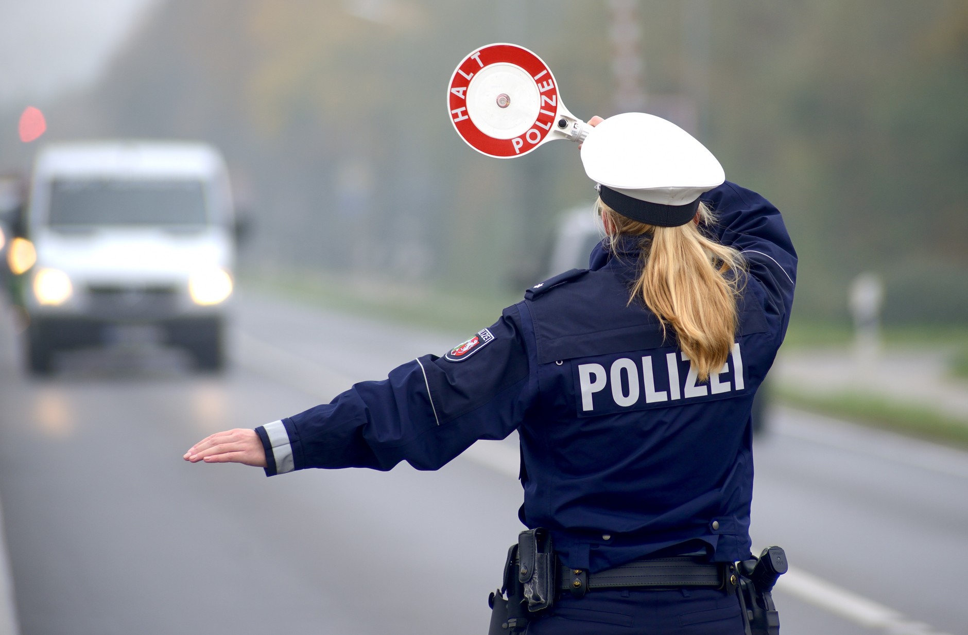 Niemiecka policja często kontroluje auta dostawcze.