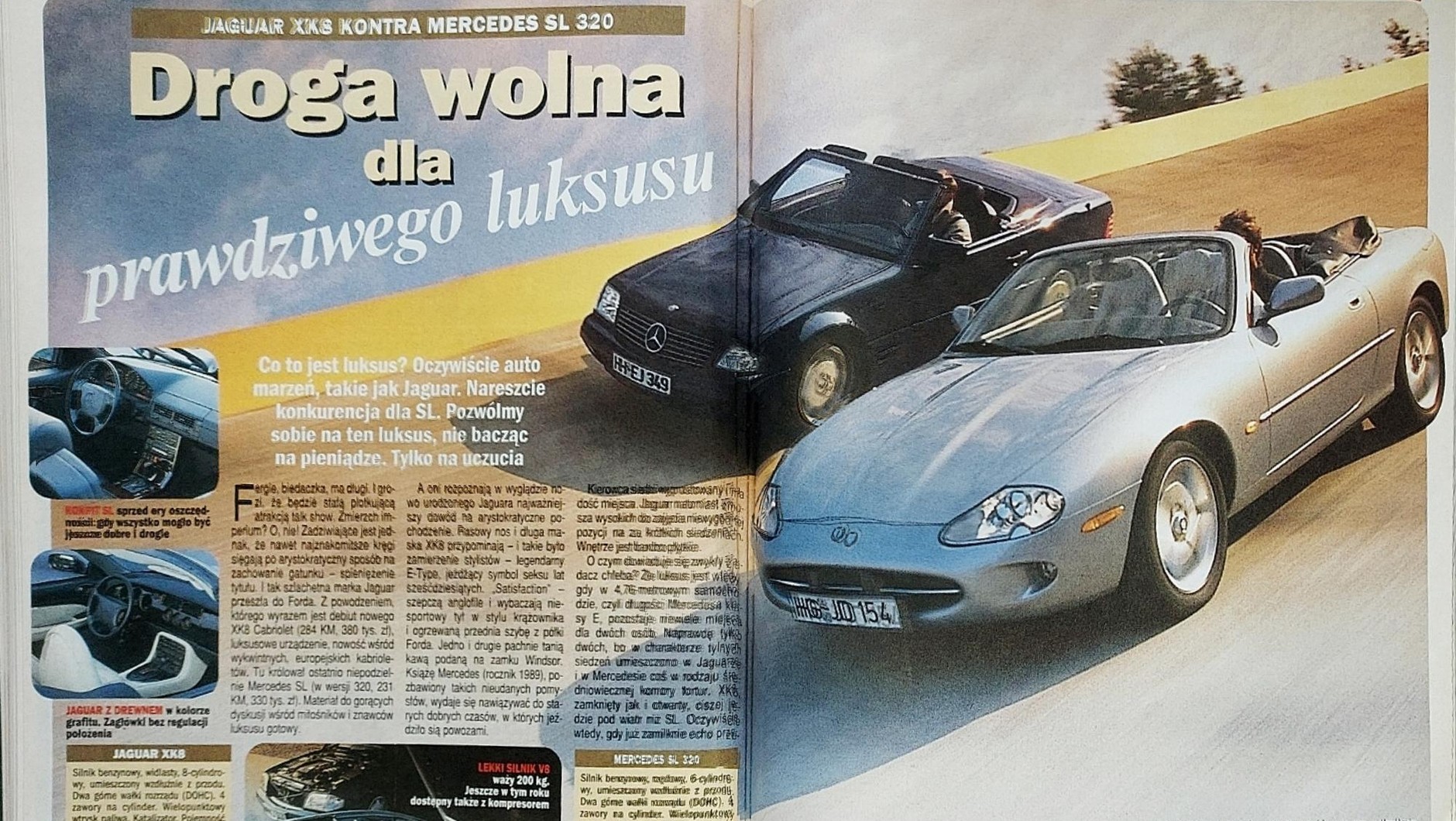 Jaguar XK8 cabrio kontra Mercedes SL 320